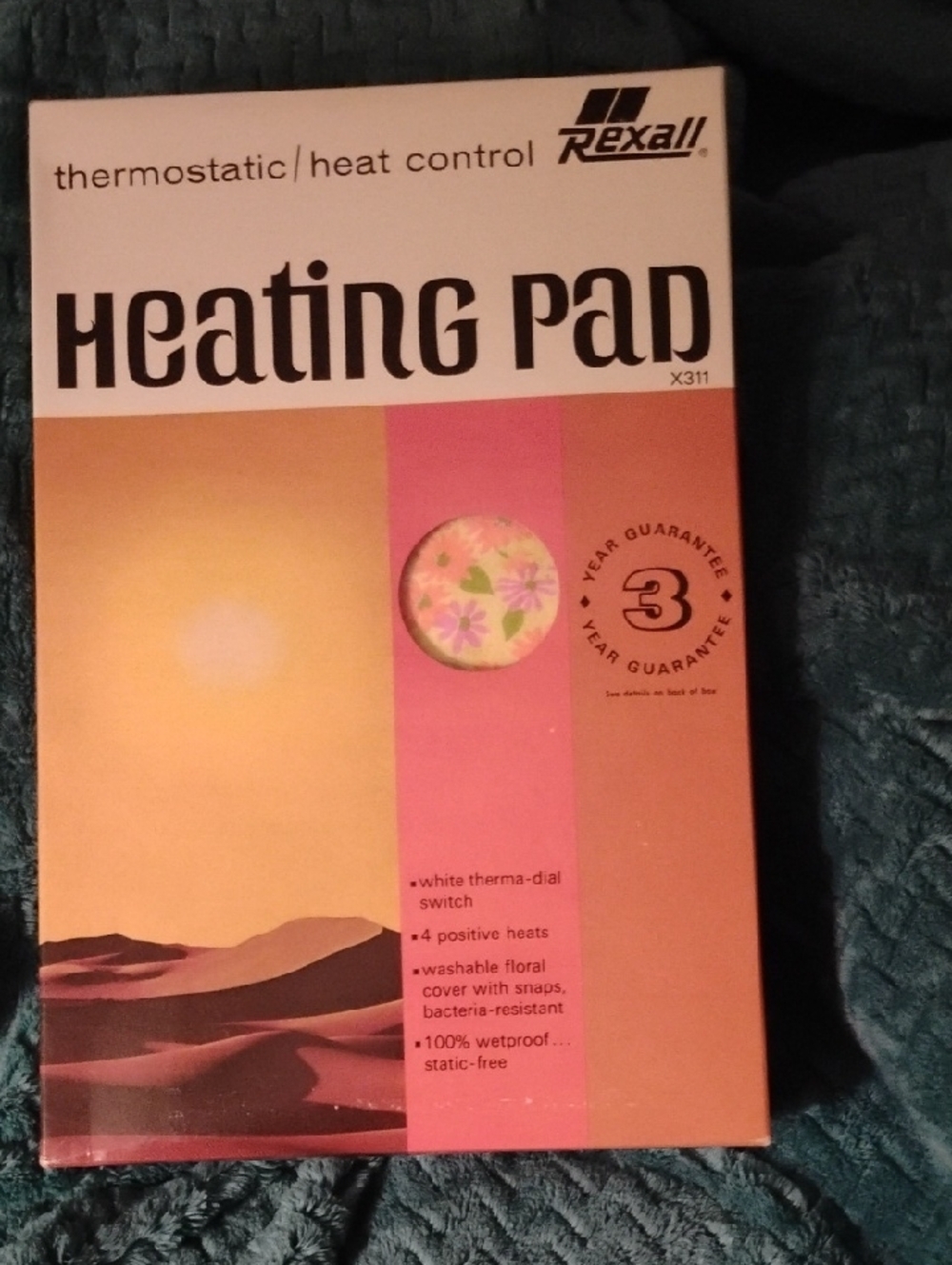 Pink Floral Heating Pad - Thermostatic Heat Control
